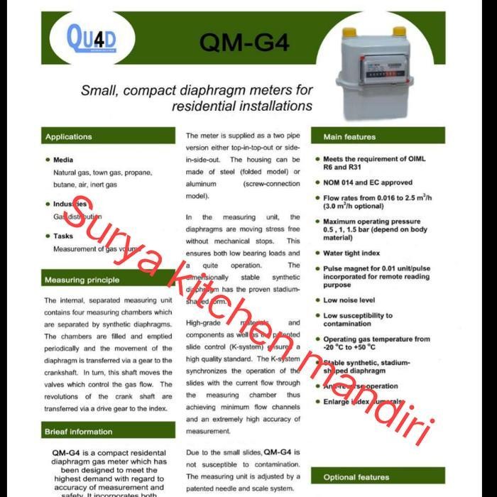 (Ready) Gas Meter Qu4D Qm - G4 Bestseller