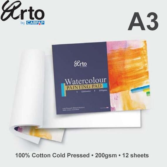 

Arto A3 Water Colour Paper Pad 200Gsm - Cotton