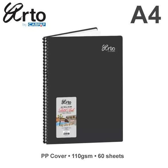 

Arto A4 Wire-O Pp Cover Sketch Book 110Gsm