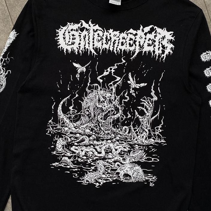 Kaos Lengan Panjang Deserted Gatecreeper Kaos Buildup Kaos Katun Kaos Musik