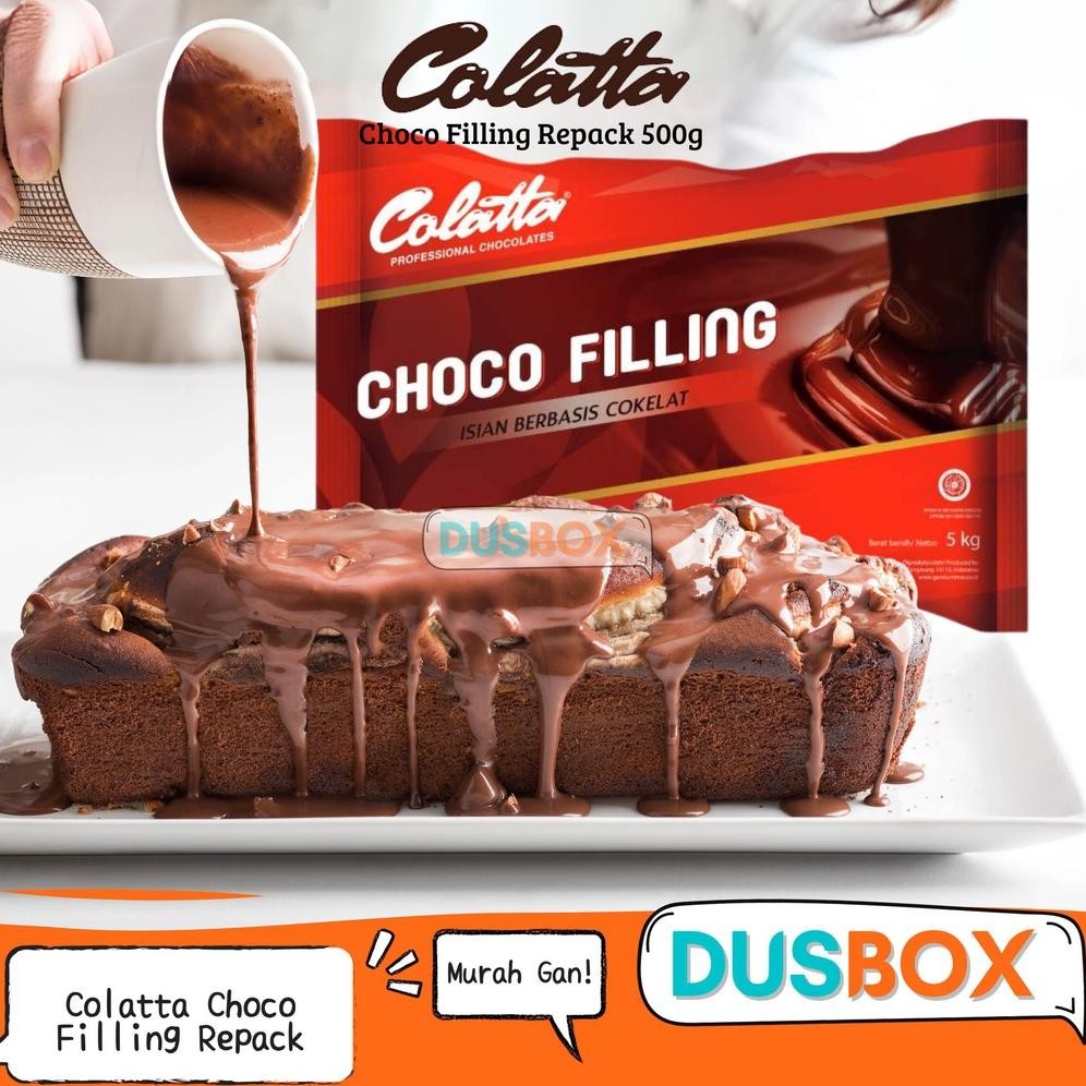 

Colatta Choco Filling Repack 500g/ Coklat Collata / Choco Filling Colatta / Coklat Filling / Filling Coklat
