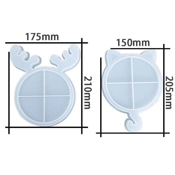 

(Termurah) Cetakan Silikon Resin Tray Cat Ears Elk Antlers Shaped Mold Bestseller