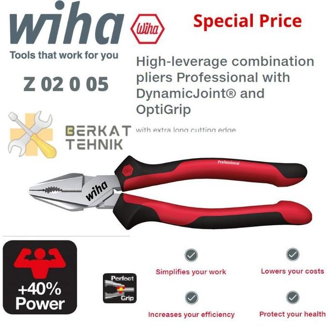 Tang Wiha Pliers Professional Z 02 0 05 High Leverage Combination Tang Co