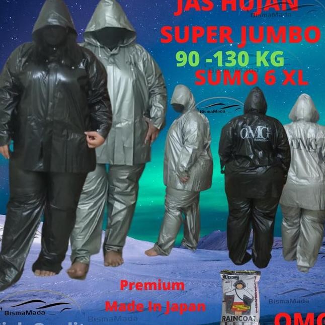 Jas Hujan Mantel Ukuran 6Xl 6 Xl Jumbo 90 130 Kg Badan Gemuk