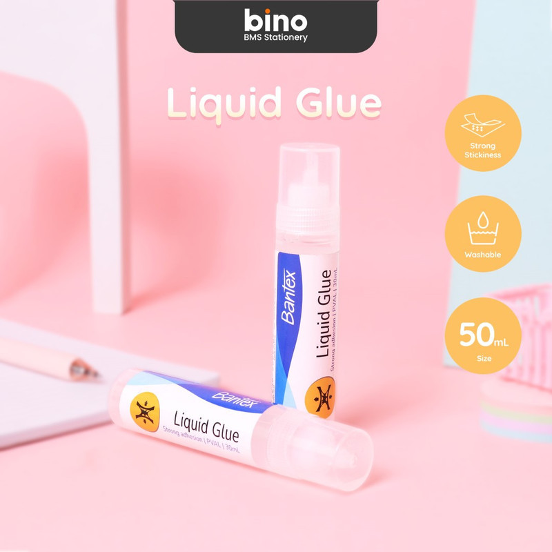 

[BMS Surabaya] Bantex Liquid Glue / Lem Cair 30 ml Daya Rekat Kuat BH8602