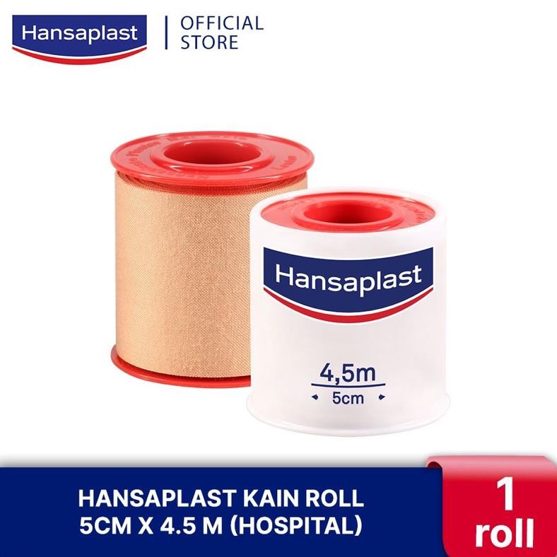 Hansaplast Kain Roll - 5cm x 4.5 m (Hospital) - Plester Berdaya Rekat yang Kuat MURAH