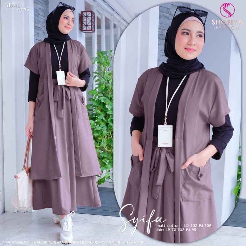 SFS (NEW) SETELAN SET WANITA FASHION MUSLIM// ALEXA - SYIFA ONE SET  BY SHOFIYA