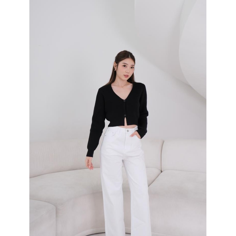 FSF [CNY Collection] Mu Fen Two Button Crop Cardigan / Outer Knit / Cheongsam Blouse / CNY Top / Ata