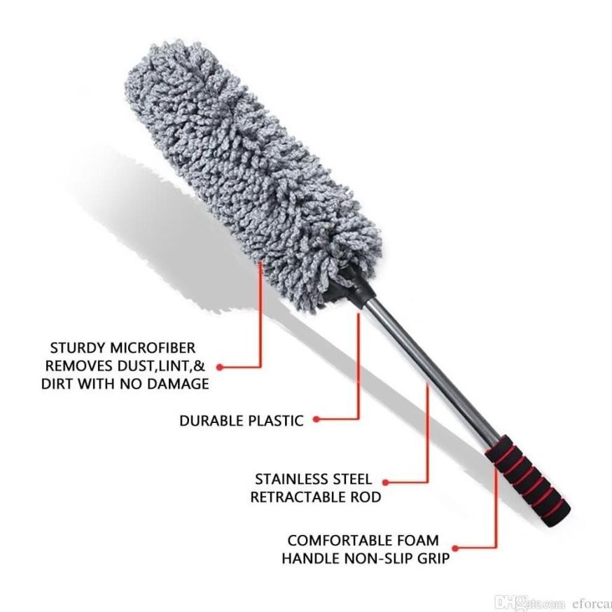 Terbaik Kemoceng Pembersih Debu Rumah & Mobil Berbahan Microfiber Telescopic FY182 ,,