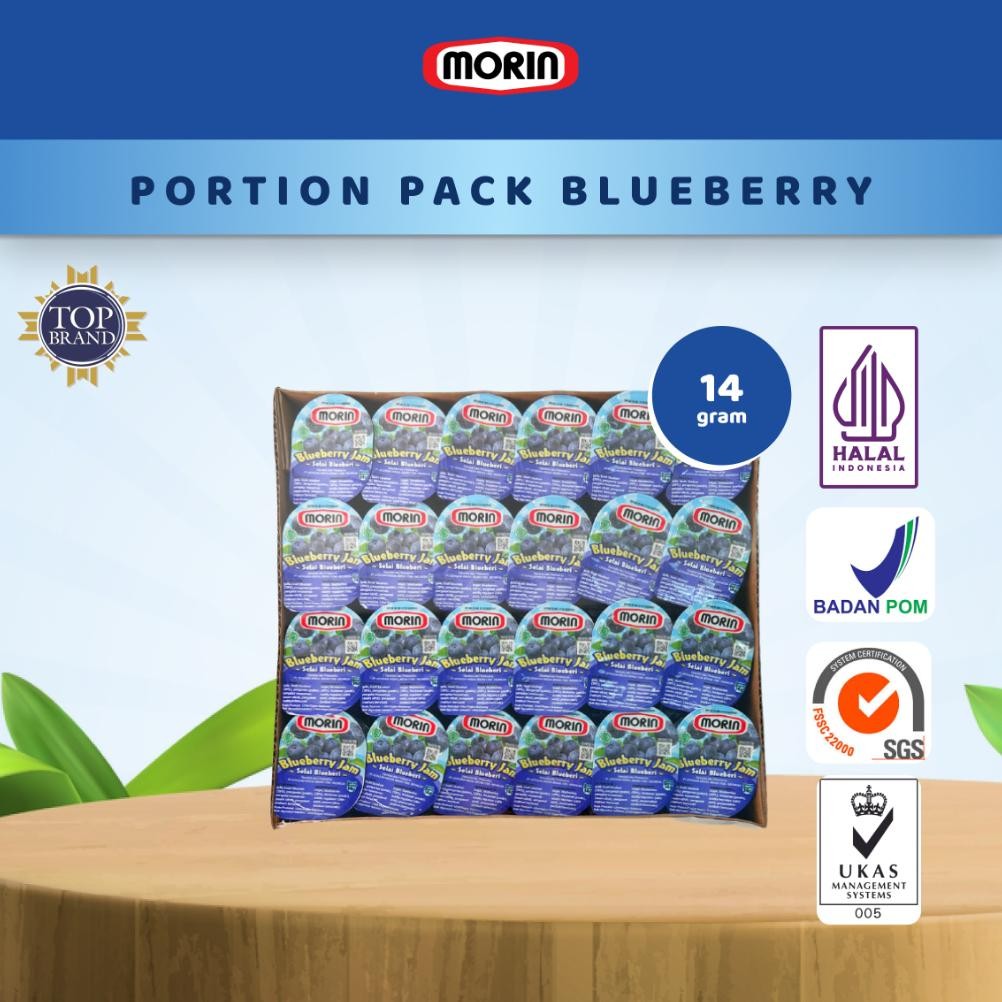 

Morin Jam 14 Gr - All Variant - Selai Strawberry Blueberry Pineapple Orange Marmalade - Stroberi Bluberi Nanas Orang Marmalade