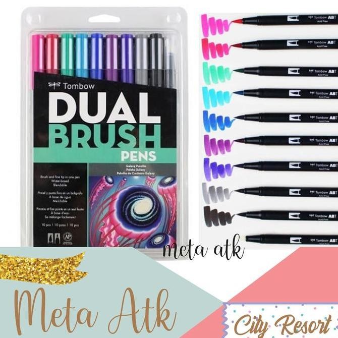 

TERLARIS! Dual Brush Pen Tombow Galaxy Pallete isi 10pc