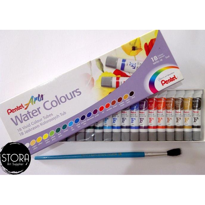 

Pentel Arts Water Colours 18/ Pentel Cat Air 18 Warna