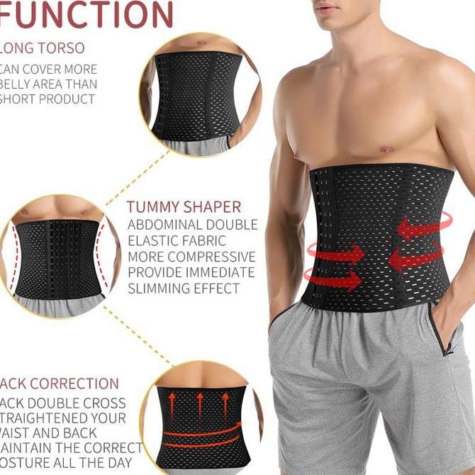 Corset Pelangsing Perut Pria Universal Korset Laki Laki Uniseks Korset Pelangsing Perut Night Fat Bu