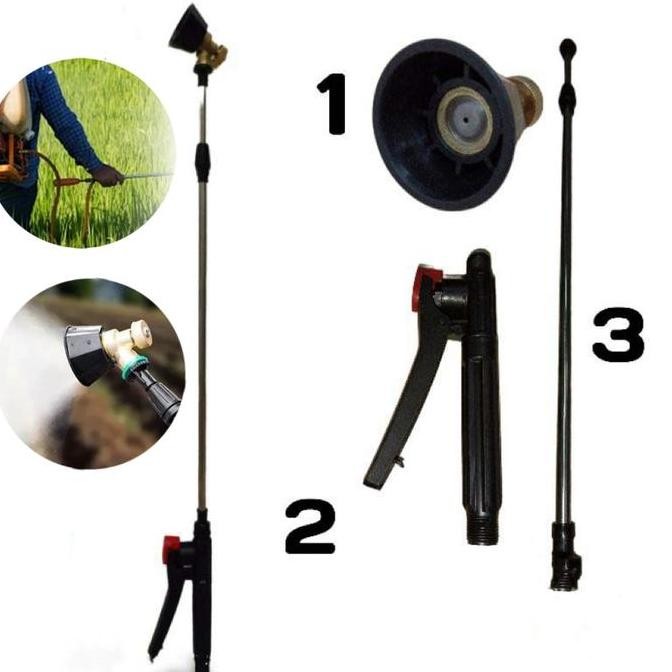 1 Set Nozel Spayer Nozzel Semprotan Air Sprayer Elektrik Stop Kran Sprayer+Adjustable Stick Sprayer+