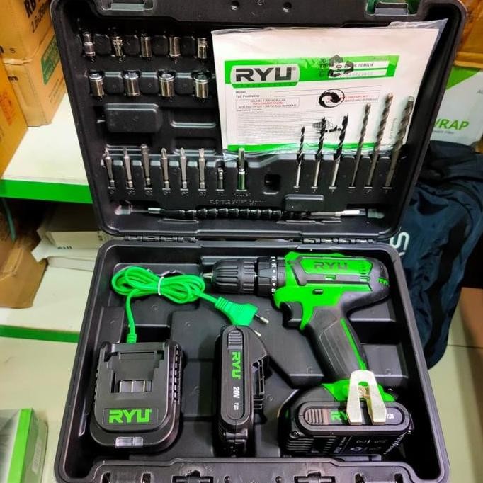 TEKIRO RYU MESIN BOR SET 20 V BATERAI CORDLESS BETON CAS