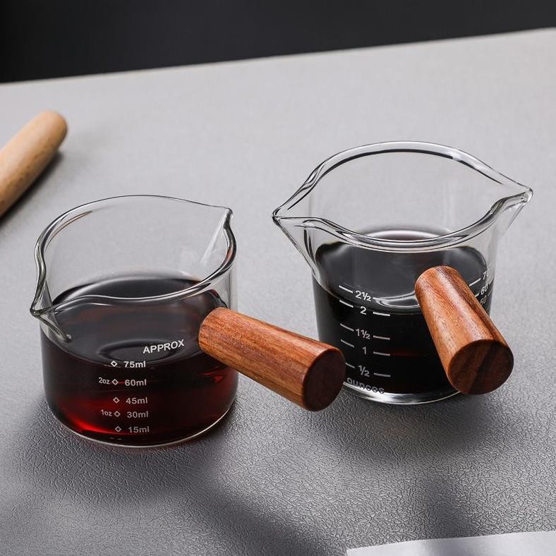 gelas takar kaca mini / gelas takar kaca / gelas ukur kaca / measuring cup