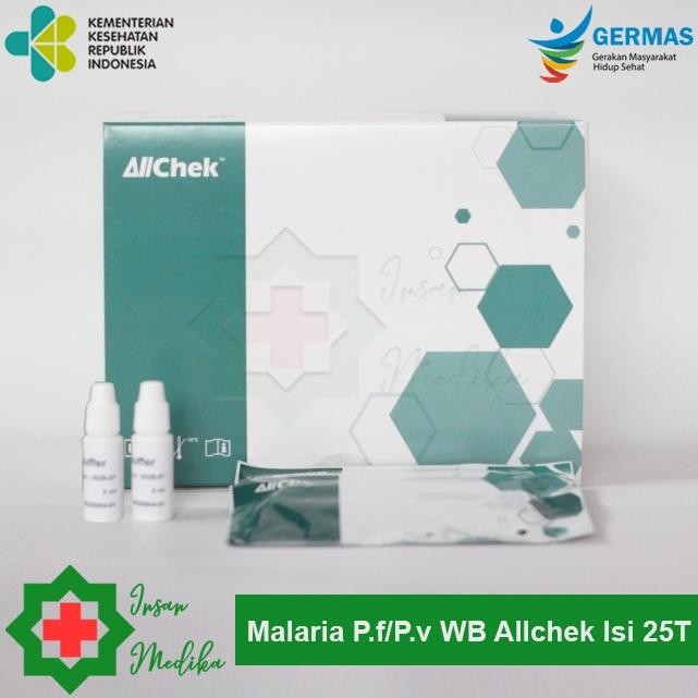 Rapid Test Malaria Pf/Pv Allchek Isi 25 MURAH