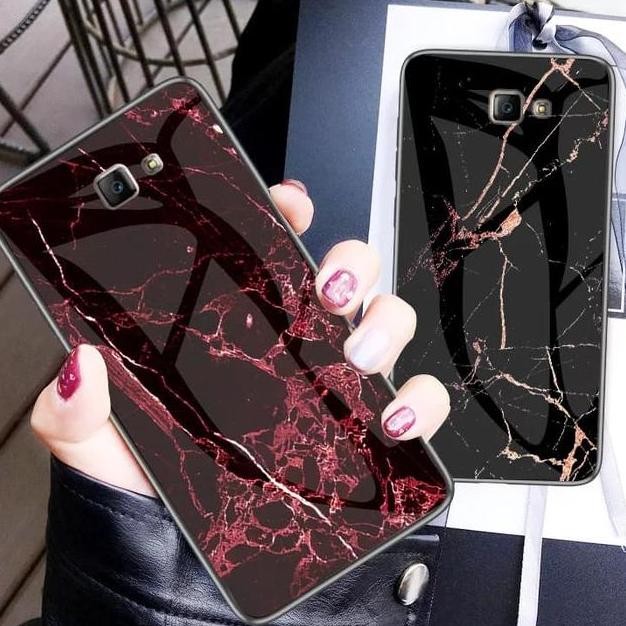 Marble Glass Case Galaxy J7 Prime J7Prime Ba Cover Casing