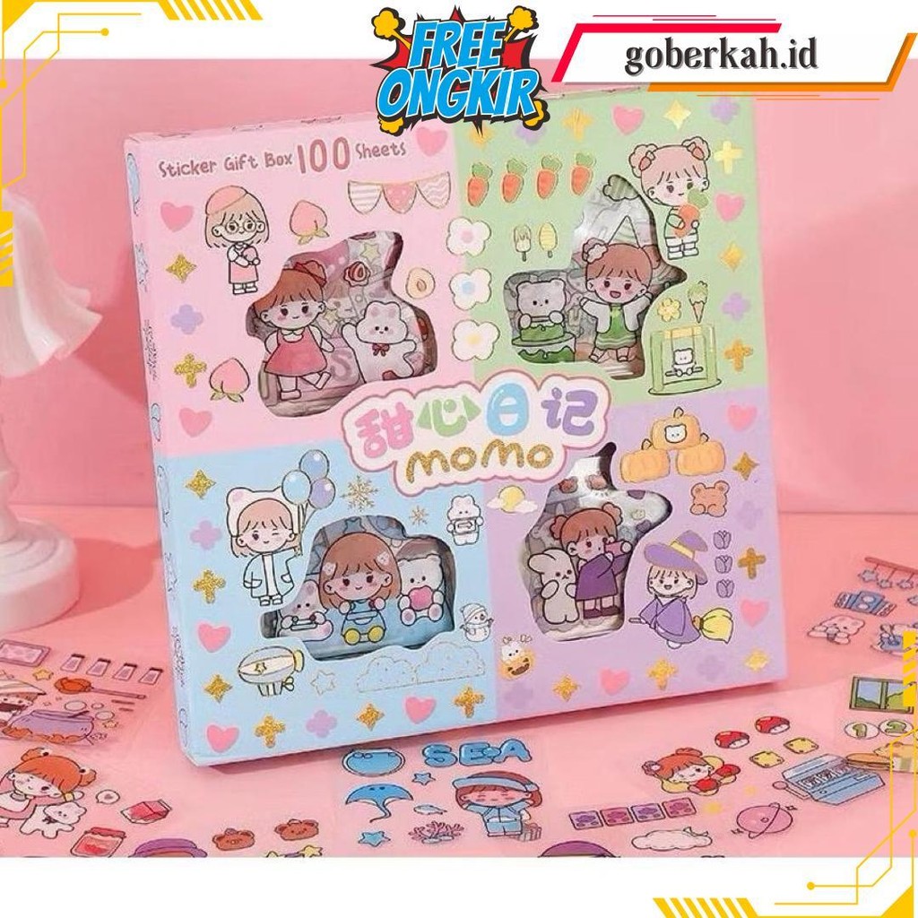 

Sticker Momo Mix Isi 100 Pcs Warna Mix Rainbow Stiker Korea Murah Karakter Anak Tempelan Laptop Gelas Botol Termurah Banget