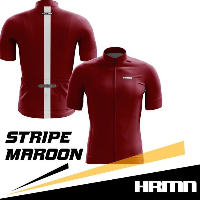 Jersey Road Bike / Jersey Roadbike - HRMN Stripe Maroon