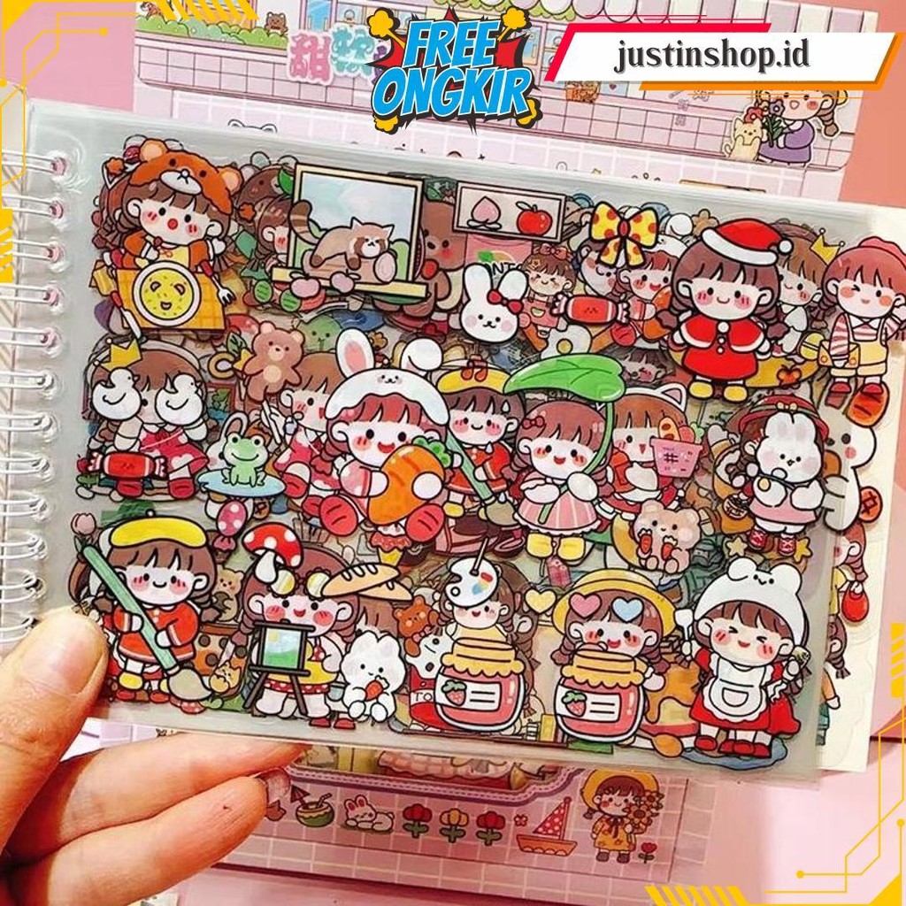 

Stiker Momo Book Ring Isi 16 Lembar Lucu Viral Tempel Bisa Cod