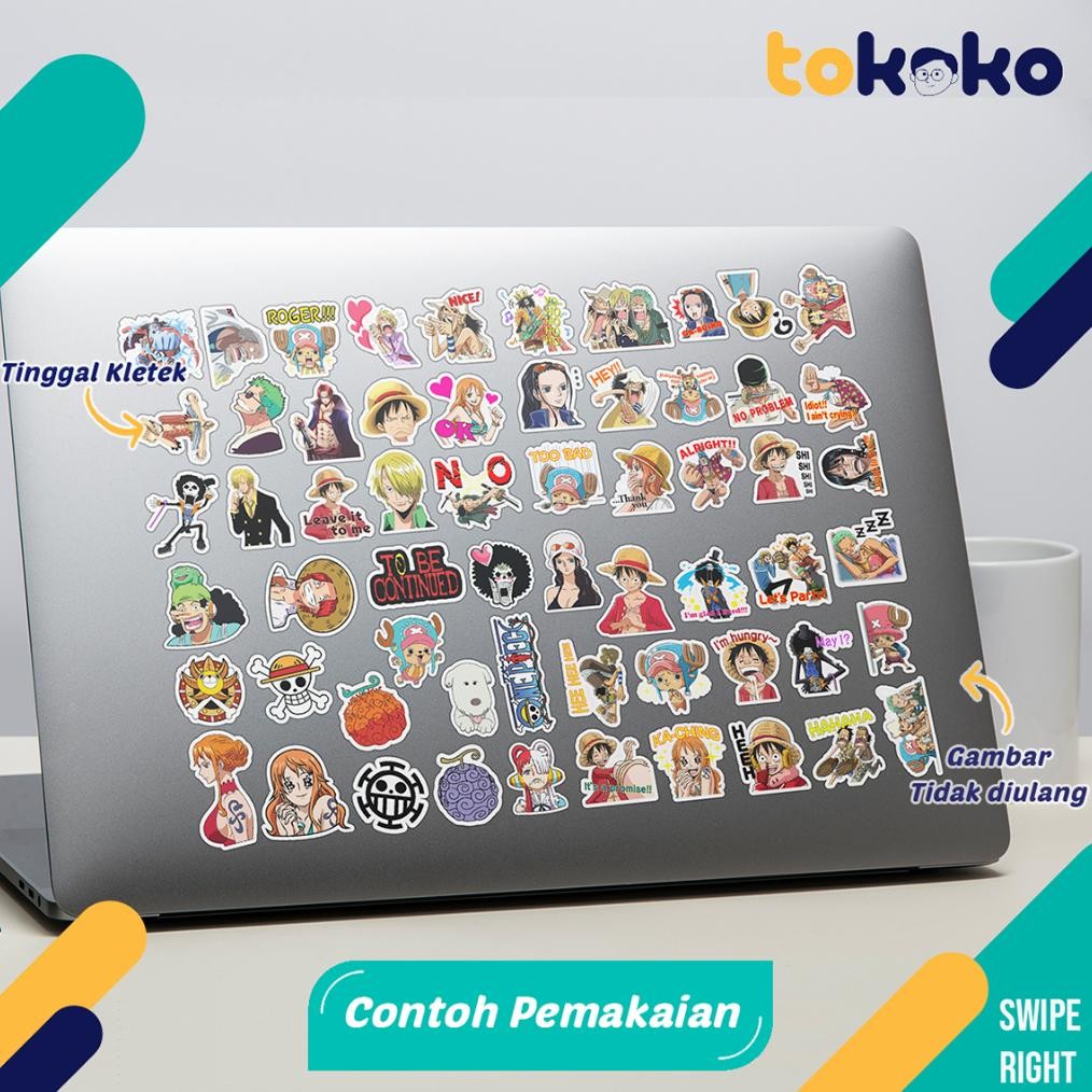 

NOG Stiker Cutting One Piece Anime Paper Vinyl Dekorasi Laptop Koper Tumbler Kulkas DIY Viral Kekinian Terbaru 2025 GO-68