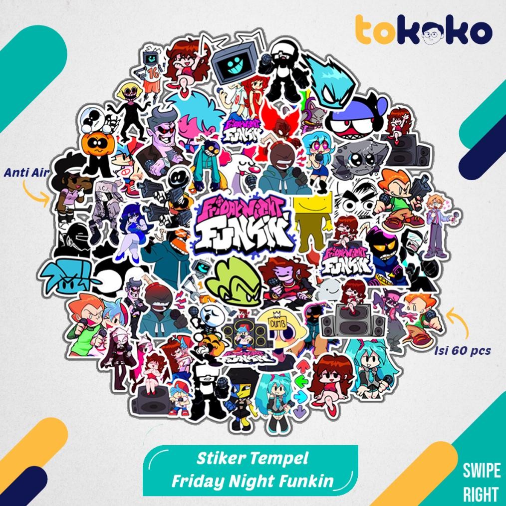 

NOG Stiker Cutting Friday Night Funkin Game Film Paper Vinyl Dekorasi Laptop Koper Tumbler Kulkas DIY Viral Kekinian Terbaru 2025 NX-66