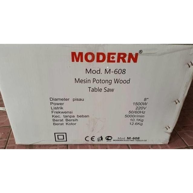 Modern Mesin Gergaji Meja / Table Saw 8" (200 Mm) M-608