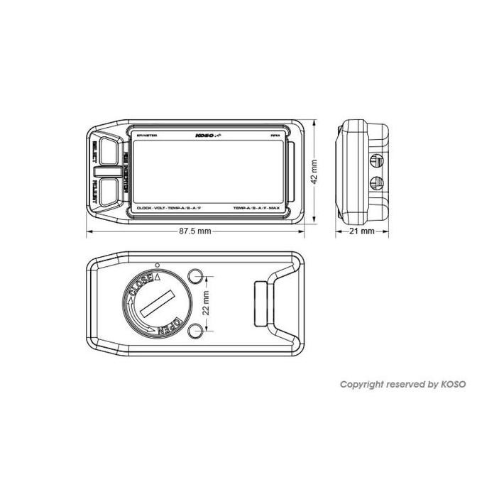 Koso Efi Multi Meter Rpm/Temp/Afr/Clock Universal Type