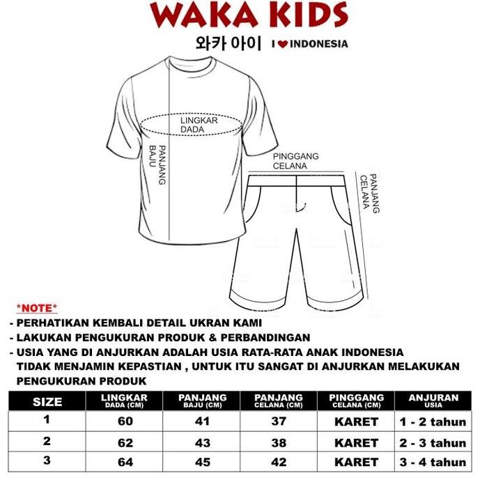 Wakakids Baju Setelan Anak Laki Laki Motif Dance Rock 1 - 4 Tahun 3467