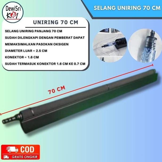 BEBAS ONGKIR - Selang UNIRING dengan Pemberat PANJANG 70 CM Aerator Kolam