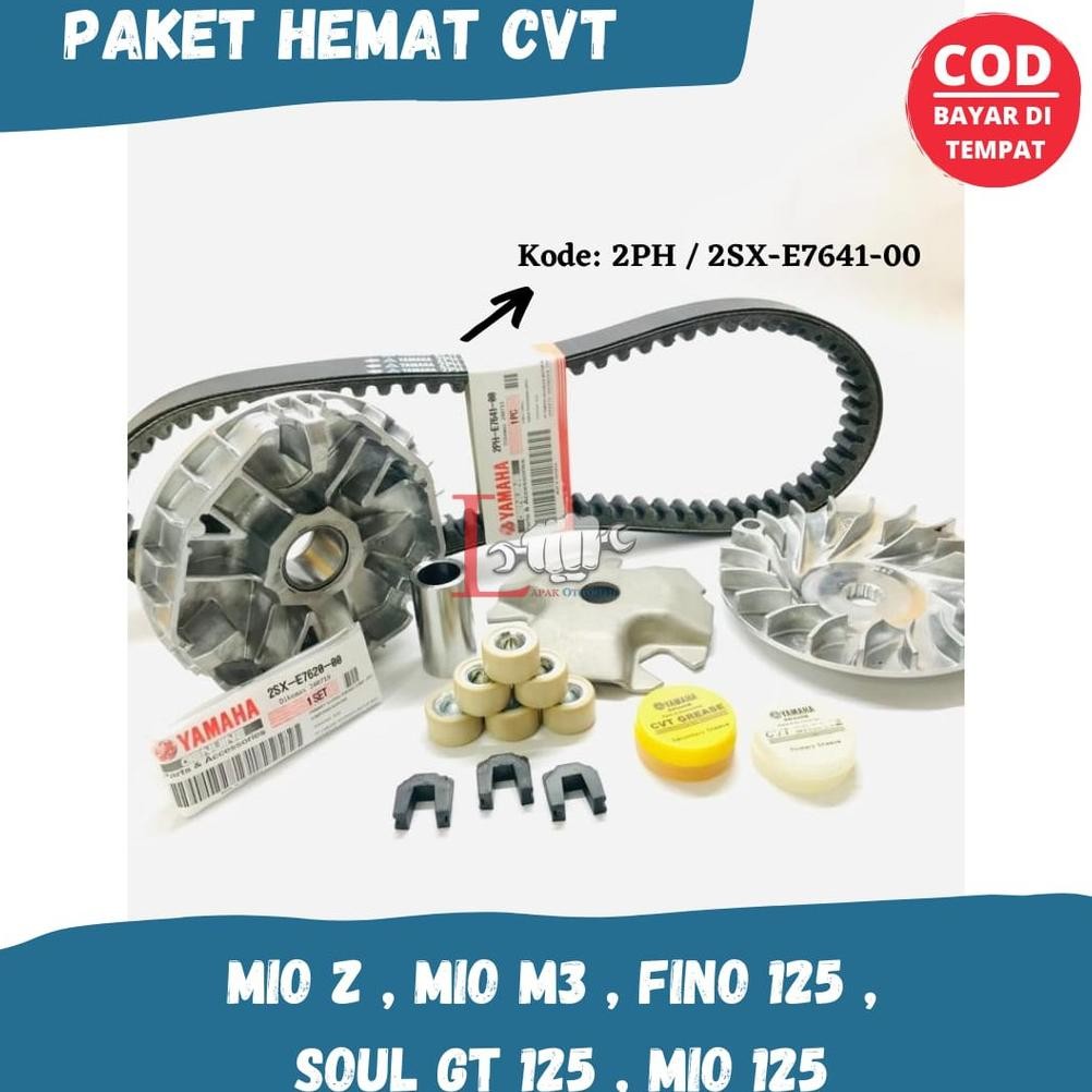 Original Paket Cvt Rumah Roller Set Mio Z , Mio M3 , Fino 125 , Soul Gt 125  Kipas Cvt /Vanbelt  V B