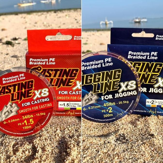 Senar PE Jigging Line X8 Premium Braided PE Line 300 400 600 Meter