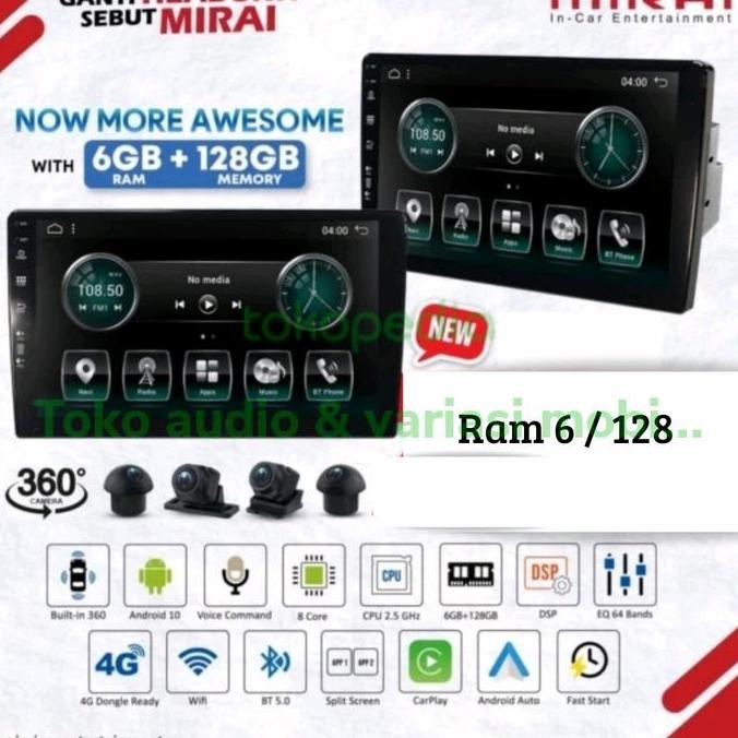 * Headunit Android Mirai Asuka Mr-9032/Mr-1032 Avm Ram 6/128 *