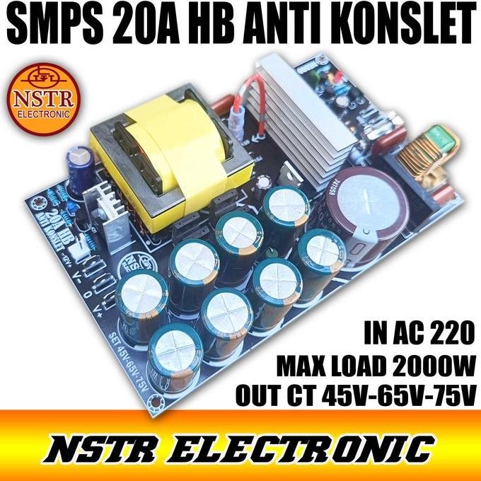 SMPS 20A HB ANTI KONSLET SET VOLT 45V-65V-75V ORIGINAL DAN TERPERCAYA