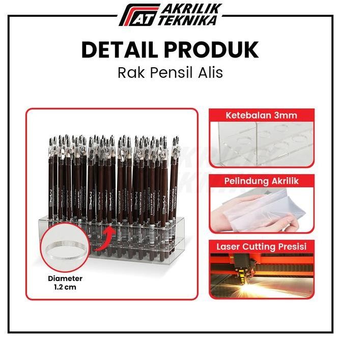 Rak Akrilik Pensil Alis / Acrylic Eyeliner Makeup / Rak Kuas Akrilik
