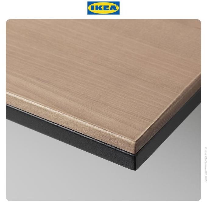 IKEA FJLLBO RAK DINDING HITAM MINIMALIS 101X20 CM KAYU