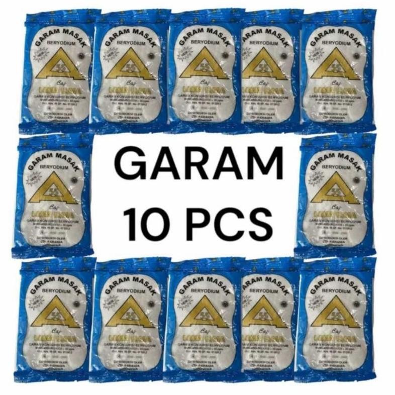 

(Terbaru) PAKET 10PCS GARAM DAPUR HALUS KEMASAN 100gr (Terlaris)