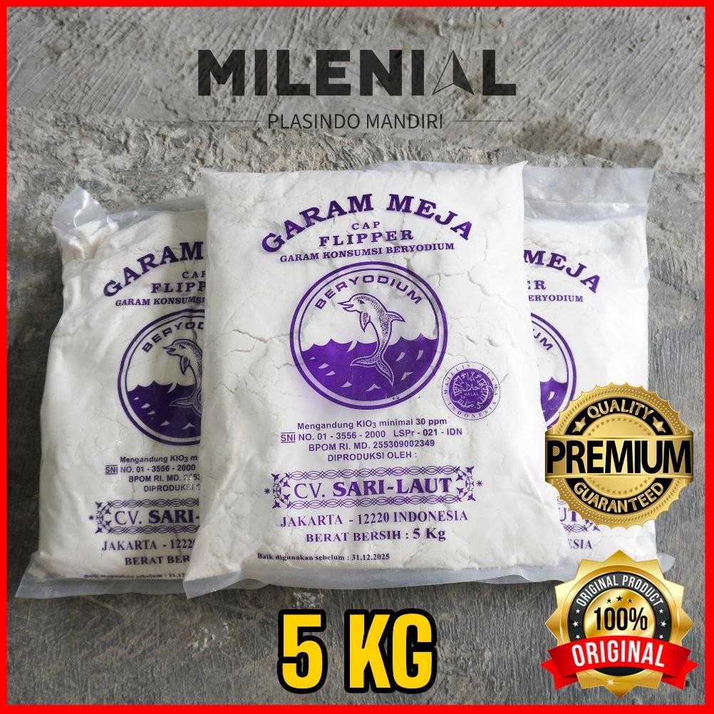 

(Terbaru) Garam Halus / Garam Meja Flipper Kemasan 5kg (Terlaris)