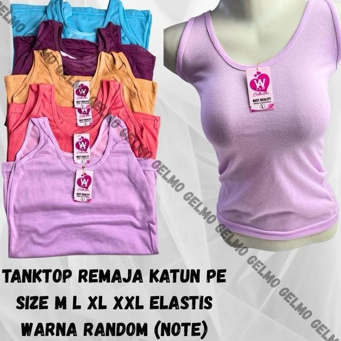 DF140 - 3 tangtop tanktop tengtop tank top kaos dalam singlet Gym olahraga perempuan wanita cewek de