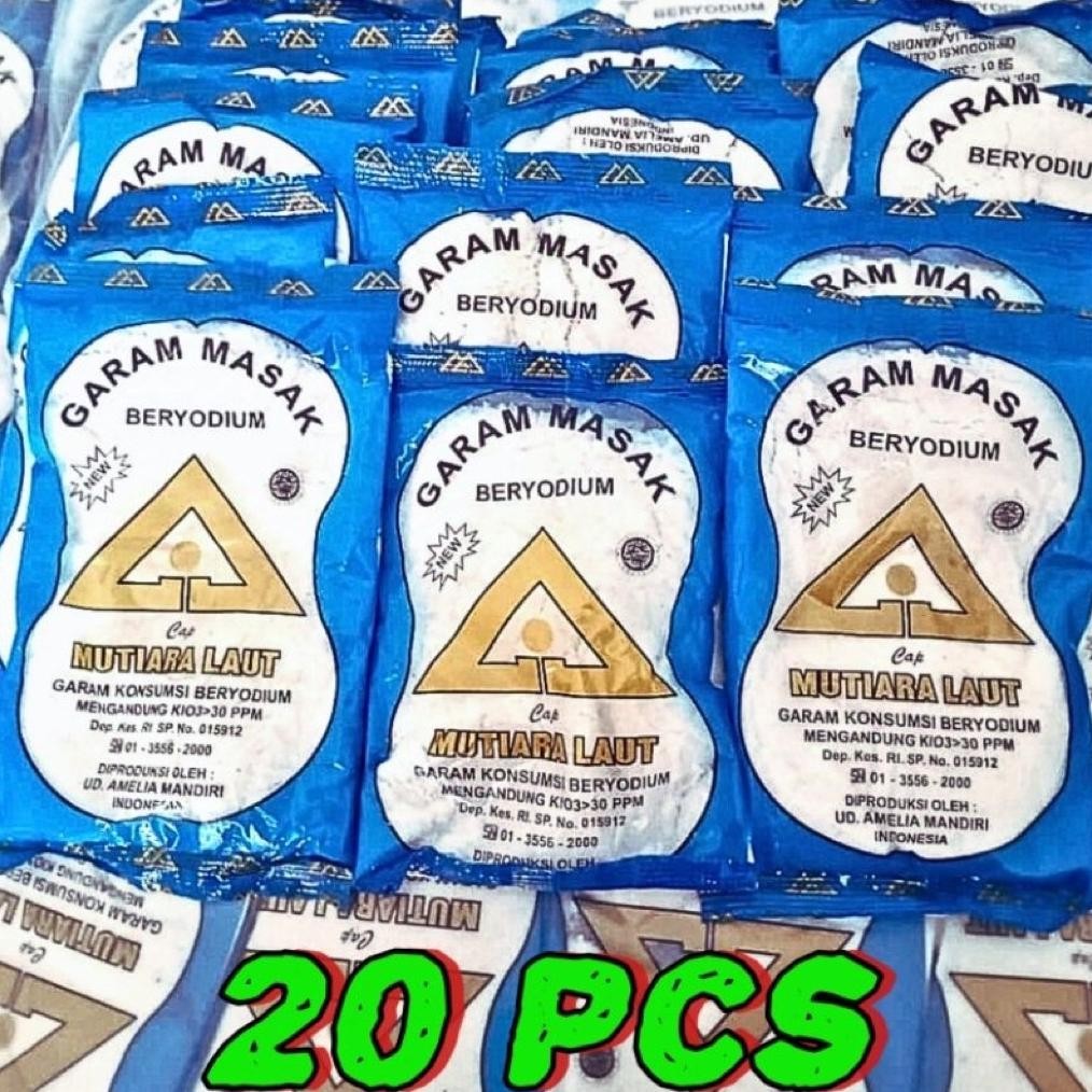 

(Terbaru) [ 20 PCS ] GARAM MASAK BERYODIUM BUMBU DAPUR 100 GRAM (Terlaris)