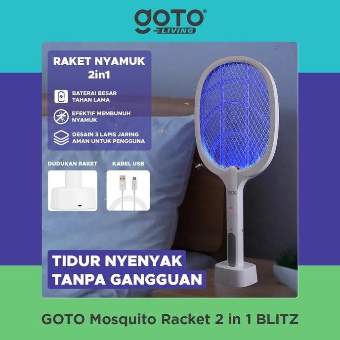 

Goto [Cod] Blitz Raket Perangkap Pembasmi Nyamuk Elektrik 2 In 1 Charger Led