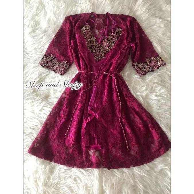 Baju Tidur Kimono Brokat KMB02