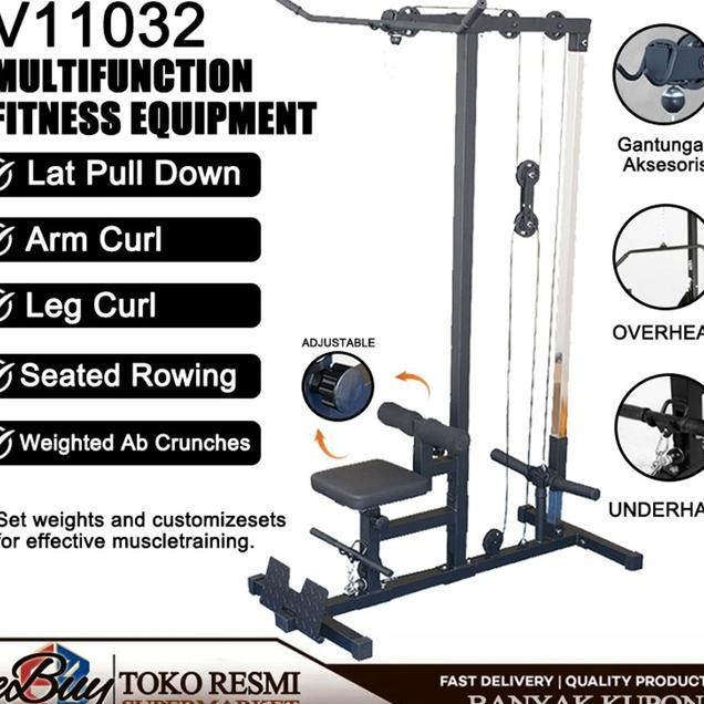 Lat Pull Down Crossover Rowing Alat Fitness Multifungsi Alat Fitness Lat Pull Down