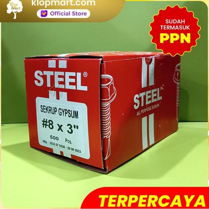 Skrup Sekrup Gypsum Steel 7Cm 8X3" - Per Dus