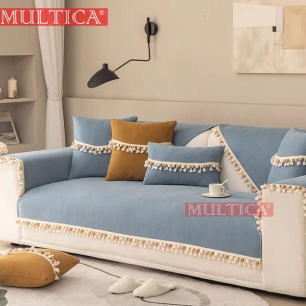 Df-7 Multica Cod Sarung Sofa Sudut Mewah Cover Ruang Tamu Penutup Sofa Sarung Sofa Sudut 1 2 3 4 Sea