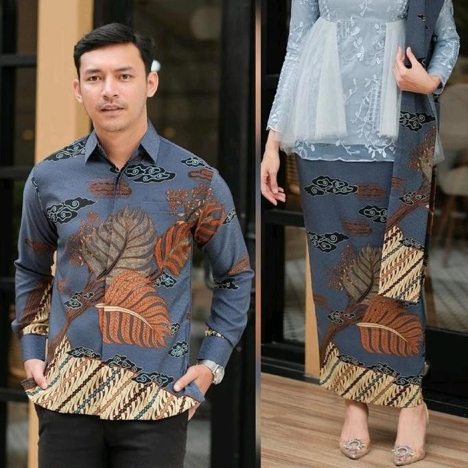 DEBATIK || Couple Set Kemeja Dan Rok Slendang (MOTIF BARU) Batik - Couple Rok dan Kemeja Batik Termu