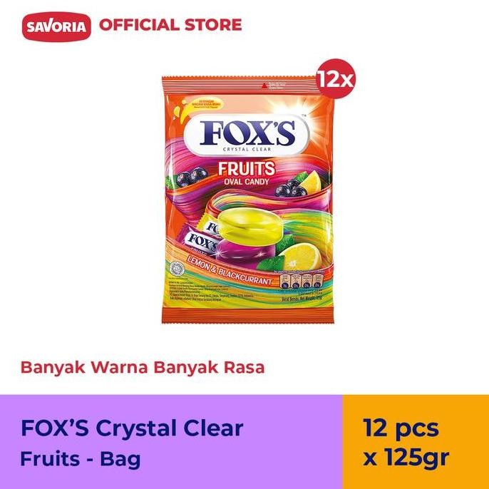 

FOX'S Oval Candy Fruits Bag - Permen Rasa Buah 12 Pcs x 125g