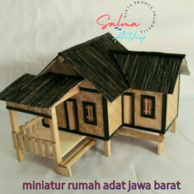 {{{{}}] MINIATUR RUMAH ADAT SUNDA/miniatur rumah tradisional jawa barat bambu