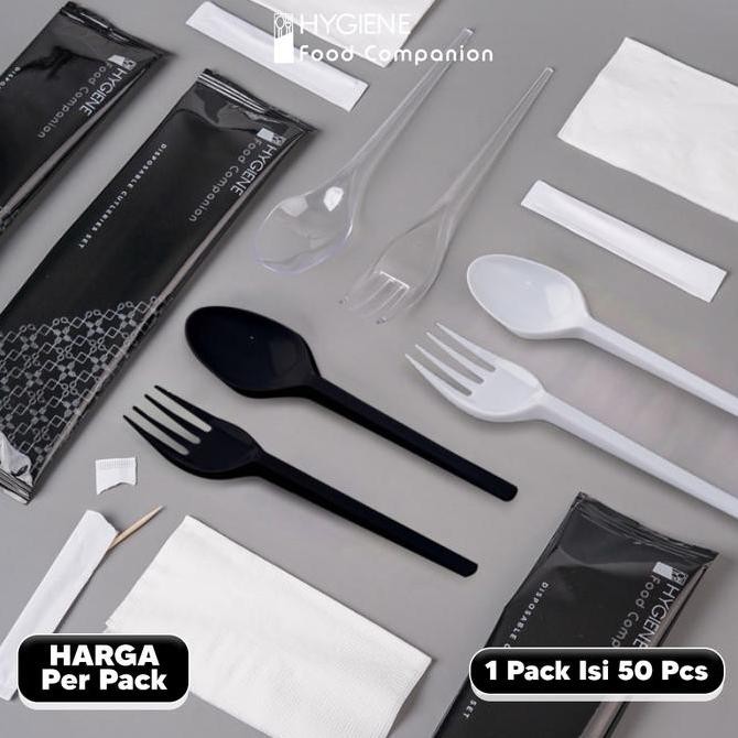 SET SENDOK GARPU PLASTIK PREMIUM / SENDOK SET HYGIENE PREMIUM LENGKAP